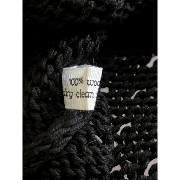 Joan Vass Sz S Knit Sequin 2 Piece Dress Black Wool Glam Party Knitted Dramatic - Picture 8 of 16